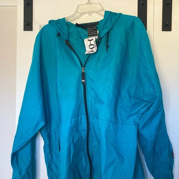‘90s Helly Hansen Teal Windbreaker Jacket - Picture 1 of 6